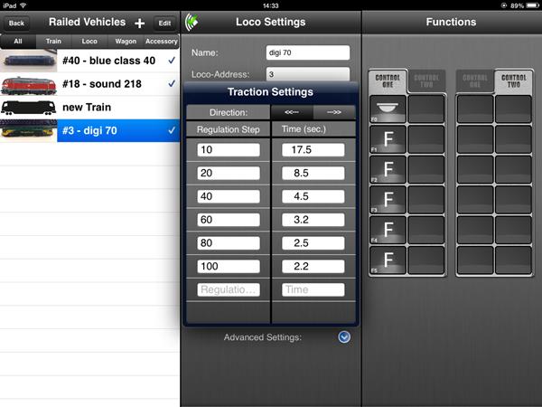 Z21 Traction Settings Comparison